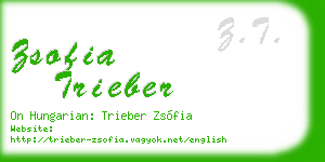 zsofia trieber business card